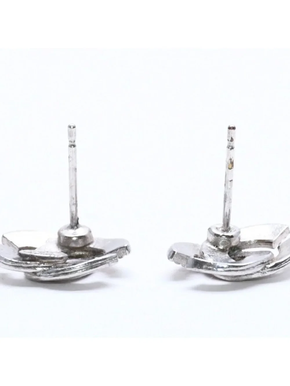 Chanel Earrings CC Logo Silver Metal